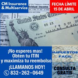 Cm Insurance & Multiservice - INCOME TAX, IMPUESTOS