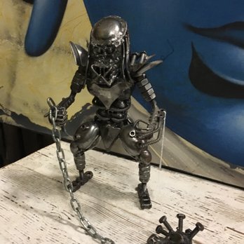 The Regeneration Station - Someone's vision of a metallic Cenobite. - Antiques Near Me - Asheville, North Carolina