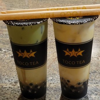 TOCOTEA - Creme Brulee Brown Sugar Boba and Macha Monster - Bubble Tea Near Me - Union City, California