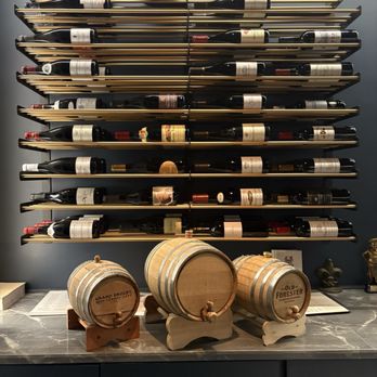 Bistro Vendôme - Display of wine bottles - French Near Me - Denver, Colorado