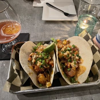Diego's East Side - Shrimp tacos and silver fox cocktail - Mexican Near Me