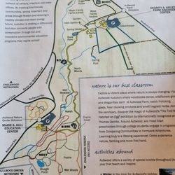 Map of area and hiking trails.