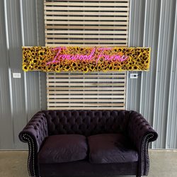 Ironwood Farms - Ironwood Farms neon sign with couch