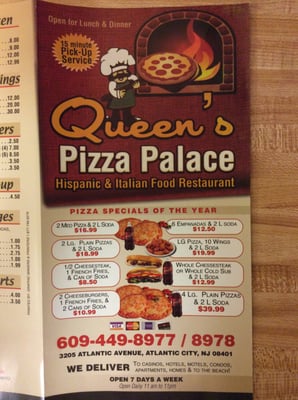 Menu photo 3 Queens Pizza Palace Atlantic City, NJ Menu photo 3 Queens Pizza Palace Atlantic City, NJ