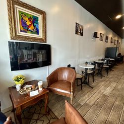 Frenchie’s Coffee Bar - Comfy seats for coffee time!