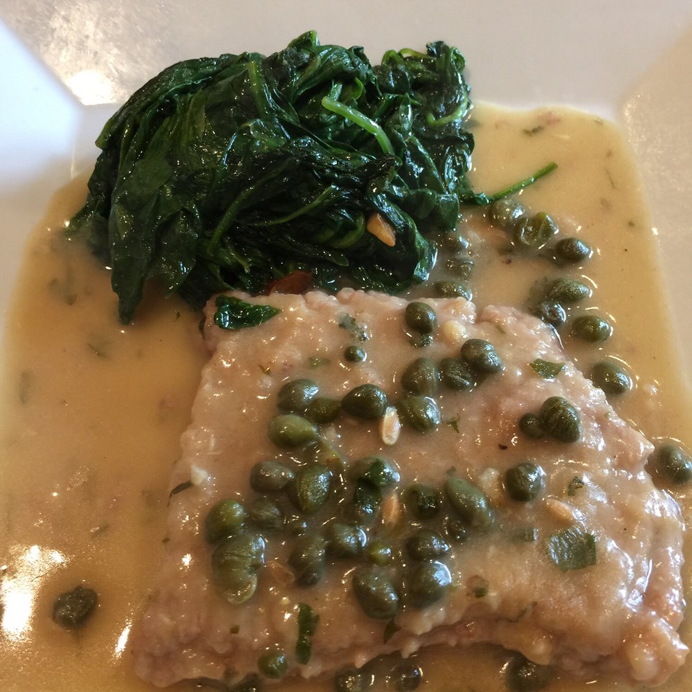 Ferraro1061 - Veal Piccata w/ garlic spinach - Italian Near Me - Edison, New Jersey Ferraro1061 - Veal Piccata w/ garlic spinach - Italian Near Me - Edison, New Jersey