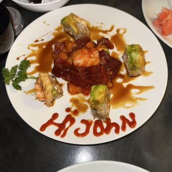 Minato Japanese Restaurant - Smyrna roll + tuna/ salmon mix - Japanese Near Me - Smyrna, Georgia