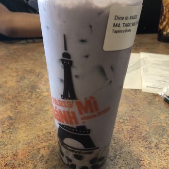 Paris Banh Mi - Taro milk tea very good with tapioca - Vietnamese Near Me - Collierville, Tennessee
