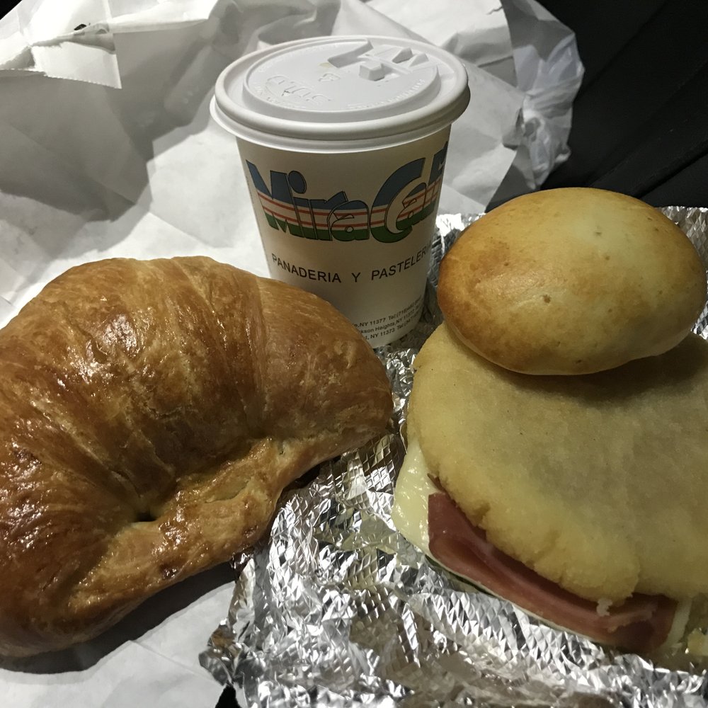 Mira Cali III - a croissant sandwich and a cup of coffee - New American Near Me - Elmhurst, New York Mira Cali III - a croissant sandwich and a cup of coffee - New American Near Me - Elmhurst, New York