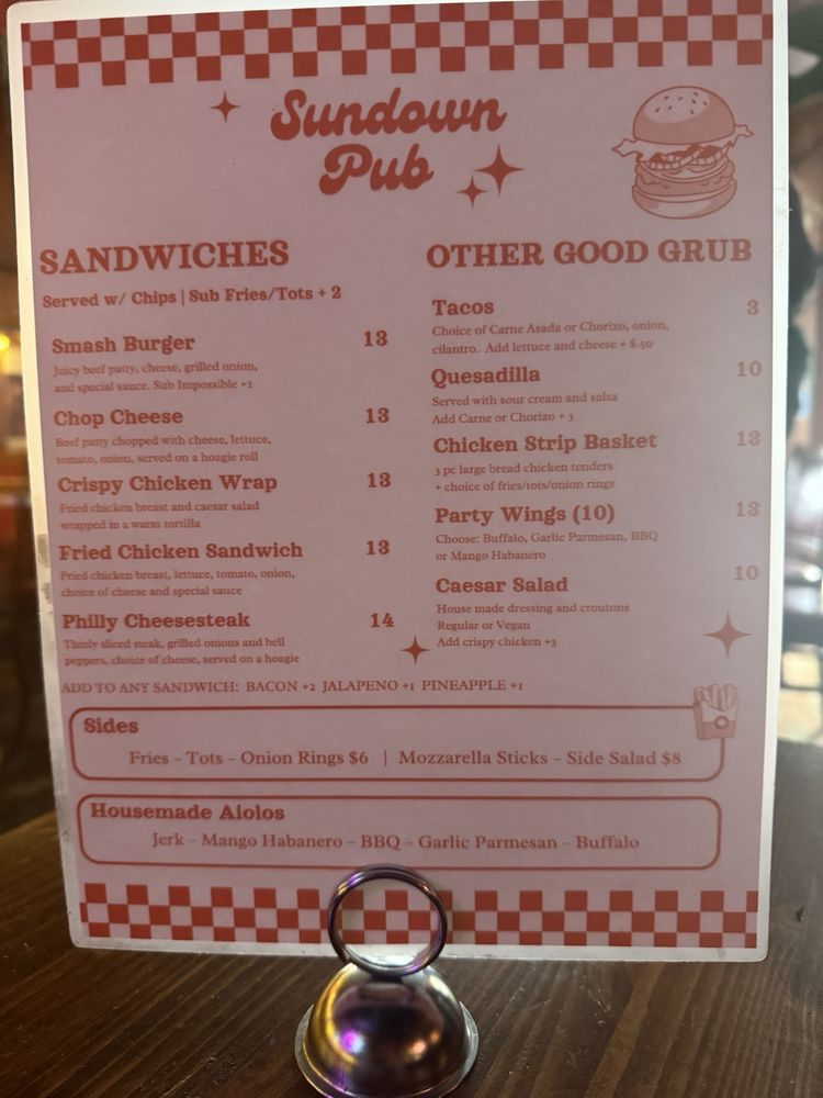 Social spots from The Sundown Pub