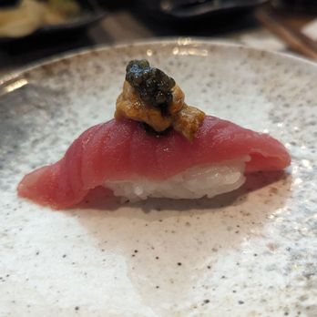 Otoro - Chutoro nigiri with uni - Sushi Bars Near Me - Plantation, Florida Otoro - Chutoro nigiri with uni - Sushi Bars Near Me - Plantation, Florida