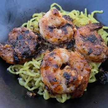 Oku - XO Shrimp on Garlic Noodles (parmigiano Reggiano) - Sushi Bars Near Me - Santa Barbara, California Oku - XO Shrimp on Garlic Noodles (parmigiano Reggiano) - Sushi Bars Near Me - Santa Barbara, California