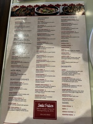Menu photo 5 India Palace Montgomery, AL