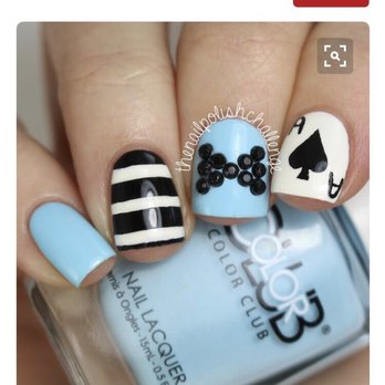 Sassy Nails - This is the design from Pinterest I showed Jenny I wanted, minus the ace pinky. - Nail Salons Near Me - San Bruno, California Sassy Nails - This is the design from Pinterest I showed Jenny I wanted, minus the ace pinky. - Nail Salons Near Me - San Bruno, California