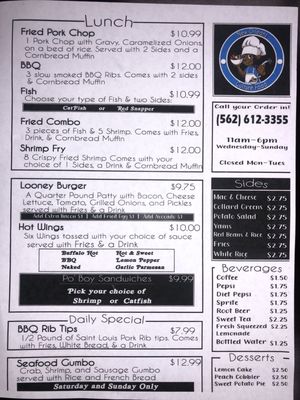 Menu photo 2 J Looney's Long Beach, CA Menu photo 2 J Looney's Long Beach, CA