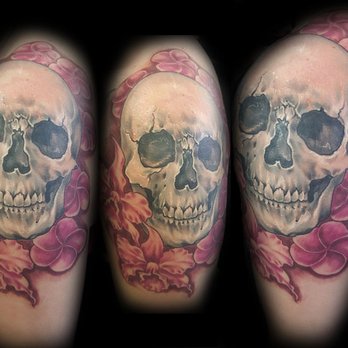 Mastle's Tattoo - Feminine skull half sleeve tattooed by Eileen - Tattoo Near Me - Akron, Pennsylvania Mastle's Tattoo - Feminine skull half sleeve tattooed by Eileen - Tattoo Near Me - Akron, Pennsylvania