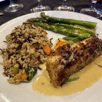 Dakotas Steak & Chop House - Pecan crusted sea bass - Seafood Near Me - Tyler, Texas Dakotas Steak & Chop House - Pecan crusted sea bass - Seafood Near Me - Tyler, Texas