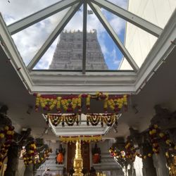 Hindu Temple Society of North America - No photography allowed inside. This is outside the temple.