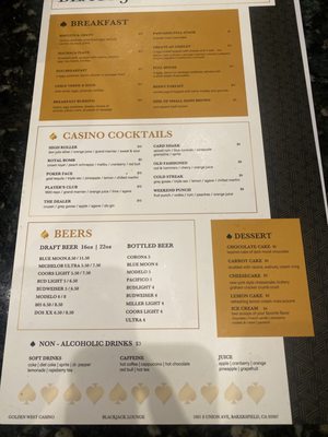 Menu photo 3 Golden West Casino Bakersfield, CA