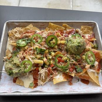 Loaded Elevated Nachos - Hawaiian Nachos - Fully Loaded Tray - New American Near Me - St. Charles, Missouri