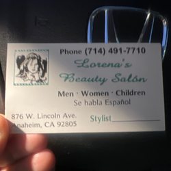 The hair salon business card