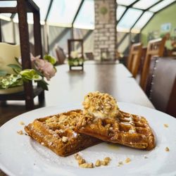 The Coterie Restaurant - Vegan Pumpkin Waffles