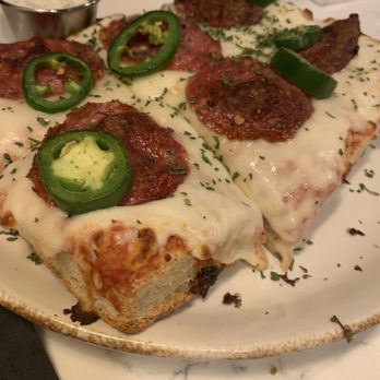 Jardin - soppressata focaccia pizza - Mediterranean Near Me - San Antonio, Texas Jardin - soppressata focaccia pizza - Mediterranean Near Me - San Antonio, Texas
