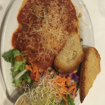 Natural Cafe - Veggie lasagna with bread and salad - Salad Near Me - Goleta, California Natural Cafe - Veggie lasagna with bread and salad - Salad Near Me - Goleta, California