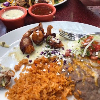 Miguel's Cocina - Bacon wrapped stuffed shrimp, rice and beans - Mexican Near Me - Coronado, California