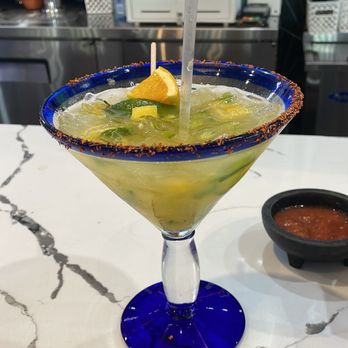 El Jalisco - Spicy Margarita with gin, pineapple, orange & lime.  Very refreshing! - Mexican Near Me - Navarre, Florida