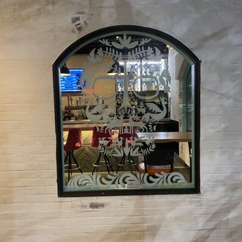 Barrio Queen - View into the business with etched glass window - Mexican Near Me - Glendale, Arizona