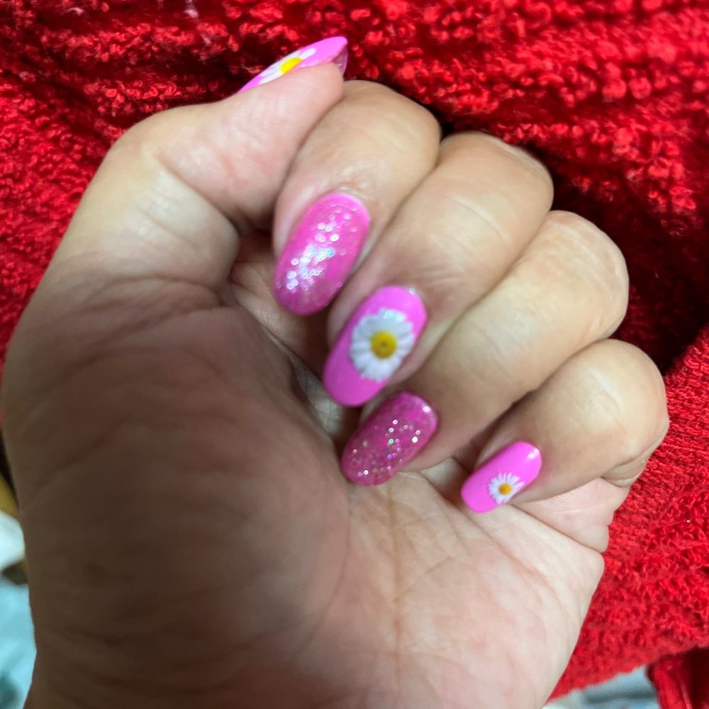 Dorita's Nails - October pink for breast cancer awareness. - Nail Salons Near Me - Rialto, California