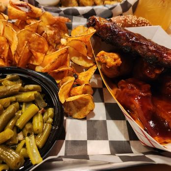 Lancaster's BBQ - Ribs, wings, green beans, and curly chips - Barbeque Near Me - Mooresville, North Carolina Lancaster's BBQ - Ribs, wings, green beans, and curly chips - Barbeque Near Me - Mooresville, North Carolina
