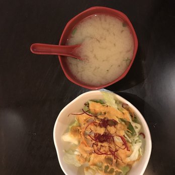 Ohayo Japanese Cuisine - Salad in a ginger dressing & miso soup - Japanese Near Me - Babylon, New York