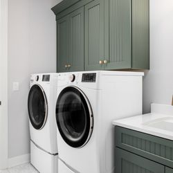 Countryside Cabinets - Countryside Laundry - Lincoln Bead board Pewter