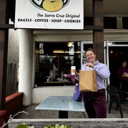The Bagelry - Me with my bagels