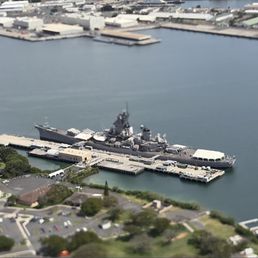 USS Missouri from above Ford Island USS Missouri from above Ford Island