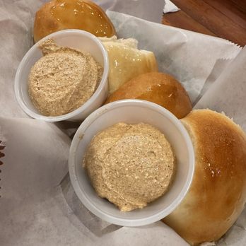Hofbrau Steaks - Delicious soft buttery rolls with cinnamon butter. - Steakhouses Near Me - Porter, Texas