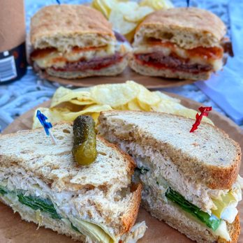 Sweet Creams Cafe - a cut in half sandwich with pickles and chips - Ice Cream & Frozen Yogurt Near Me - Stroudsburg, Pennsylvania Sweet Creams Cafe - a cut in half sandwich with pickles and chips - Ice Cream & Frozen Yogurt Near Me - Stroudsburg, Pennsylvania