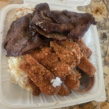 BBQ Town Drive Inn - Teriyaki beef and chicken katsu special - Barbeque Near Me - Honolulu, Hawaii