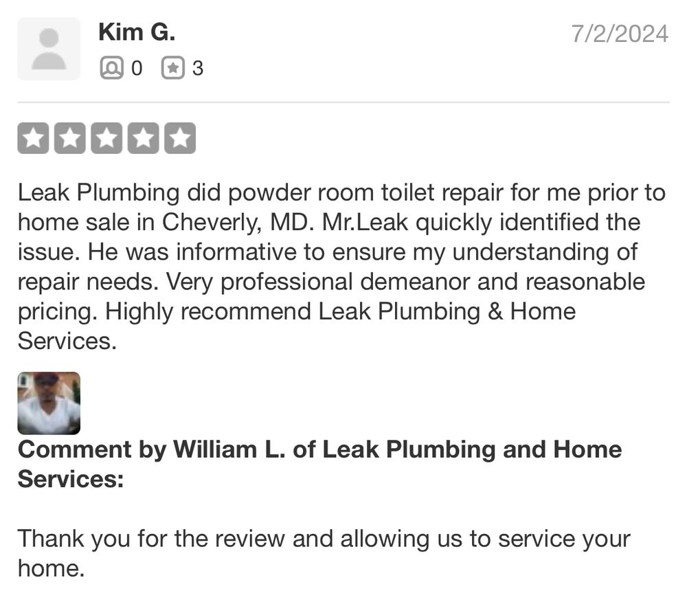 Slide of Leak Plumbing and Home Services
