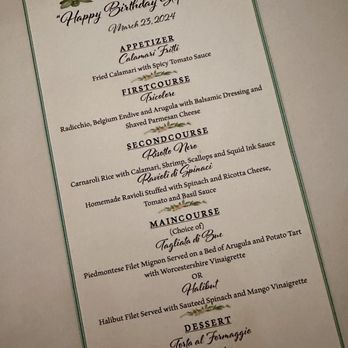 Il Pastaio - Customized birthday menu - Italian Near Me - Beverly Hills, California