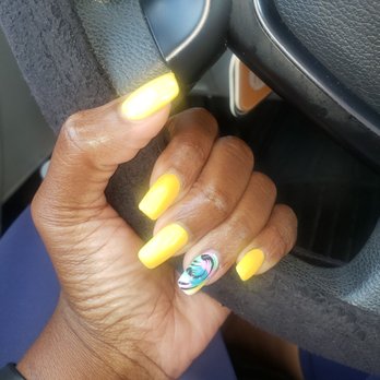 V Vian Nails - A Sunny 506 color with colorful accent nail! - Nail Salons Near Me - Oxon Hill, Maryland V Vian Nails - A Sunny 506 color with colorful accent nail! - Nail Salons Near Me - Oxon Hill, Maryland