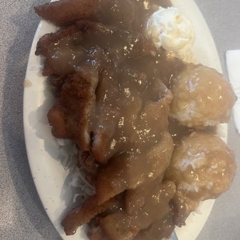 Kuhio Grille - My favorite, pork cutlet with brown gravy - Hawaiian Near Me - Hilo, Hawaii