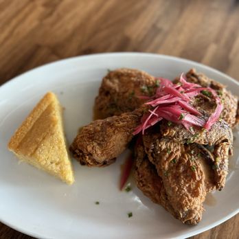 Brine Seafood and Raw Bar - Fried chicken, greens and cornbread - Seafood Near Me - Sarasota, Florida