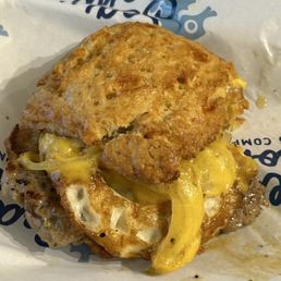 Smash biscuit with homemade sausage!!! Smash biscuit with homemade sausage!!!