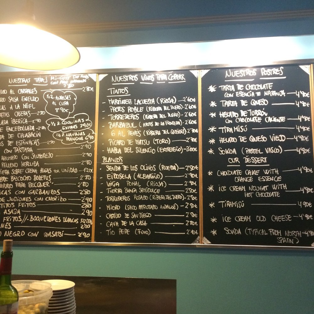 Eslava - La carta (also written in English) - Tapas Bars Near Me - Seville, SE Eslava - La carta (also written in English) - Tapas Bars Near Me - Seville, SE