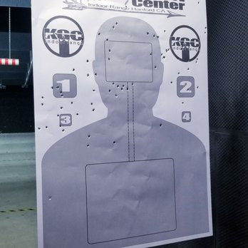 Kings Gun Center - Our target, not too bad for both of our first time handling a firearm. - Guns & Ammo Near Me - Hanford, California Kings Gun Center - Our target, not too bad for both of our first time handling a firearm. - Guns & Ammo Near Me - Hanford, California