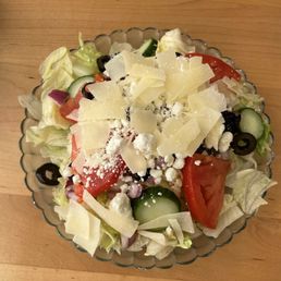 My beautiful, delicious, and larger than expected Greek salad.