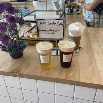 Curator Coffee - September monthly special drinks: pumpkin cheesecake cold brew and pumpkin cheesecake tea. - Coffee & Tea Near Me - San Antonio, Texas